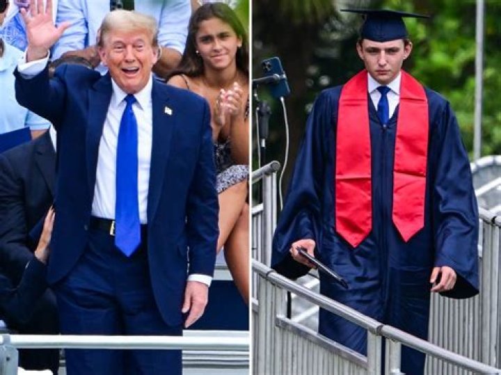 Donald Trump Beams With Pride At Barron's High School Graduation